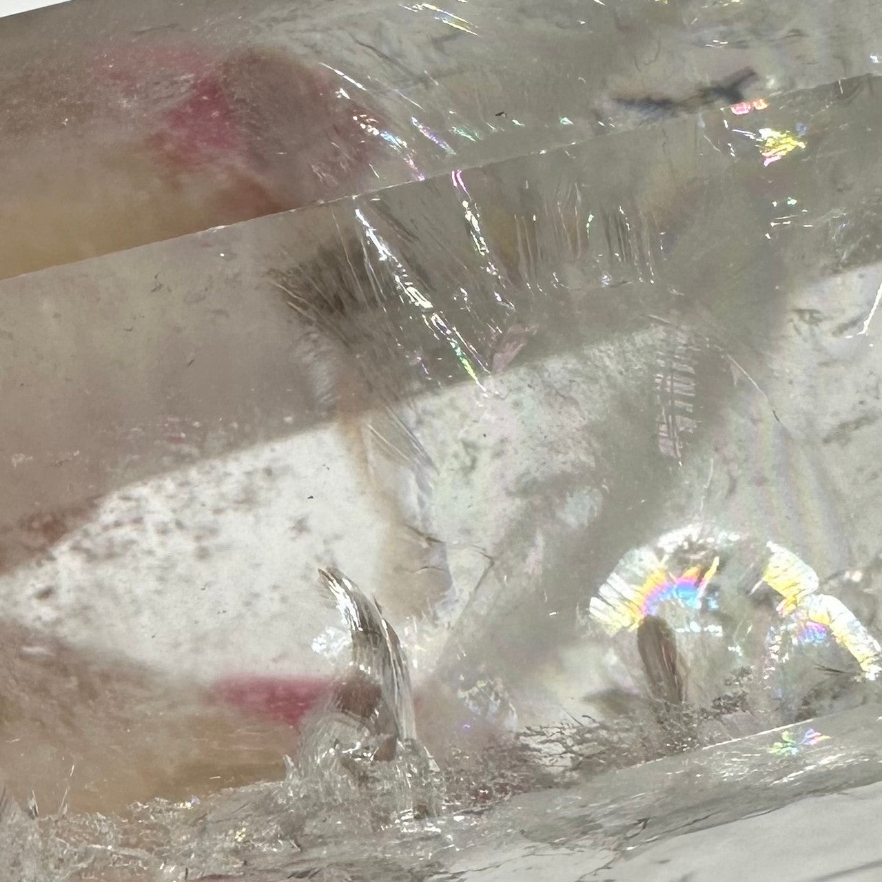 One of a Kind Quartz Crystal with Rainbow Inclusions Stone Tower-4 1/2 x 2"-NC7218