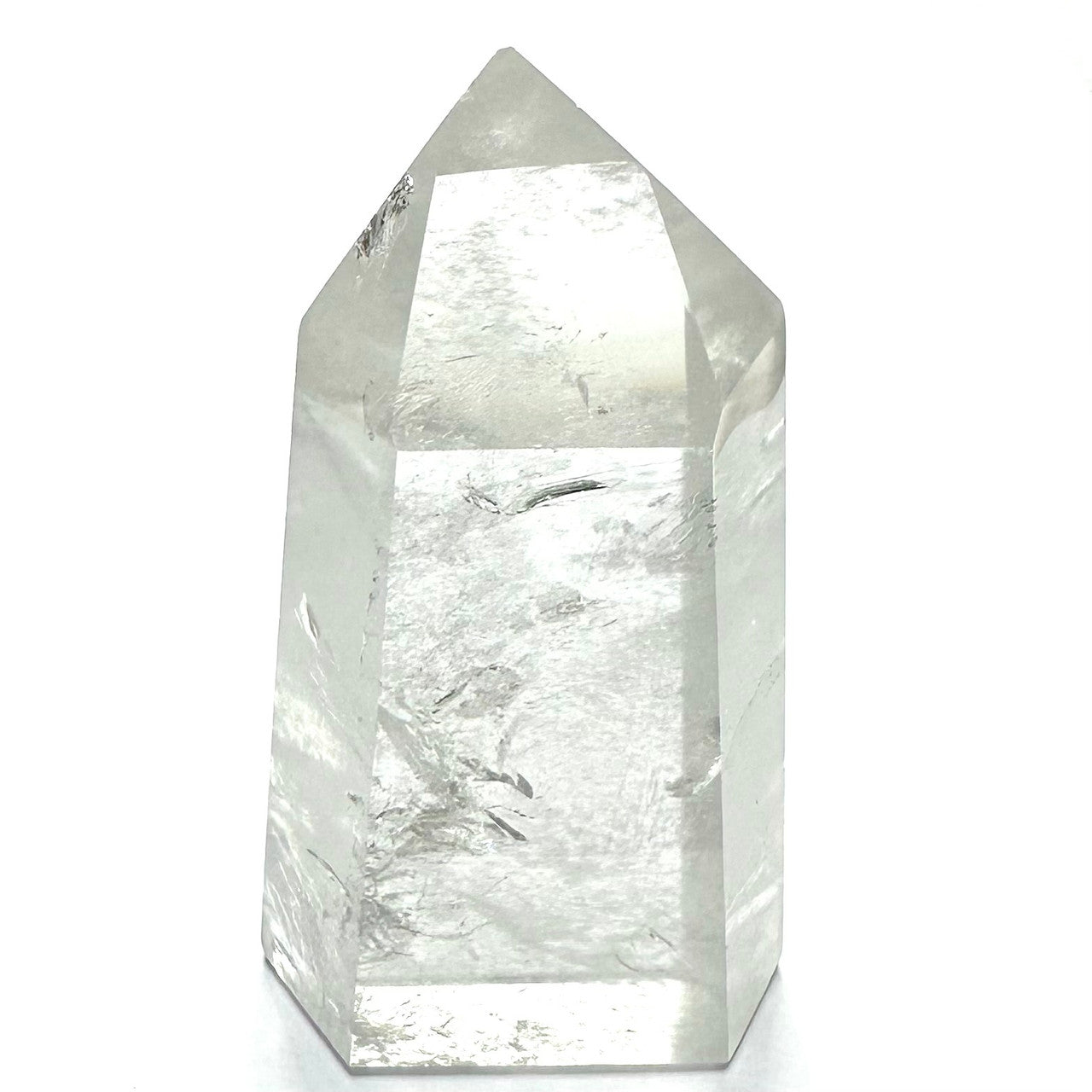 One of a Kind Quartz Crystal with Rainbow Inclusions Stone Tower-4 1/2 x 2"-NC7218