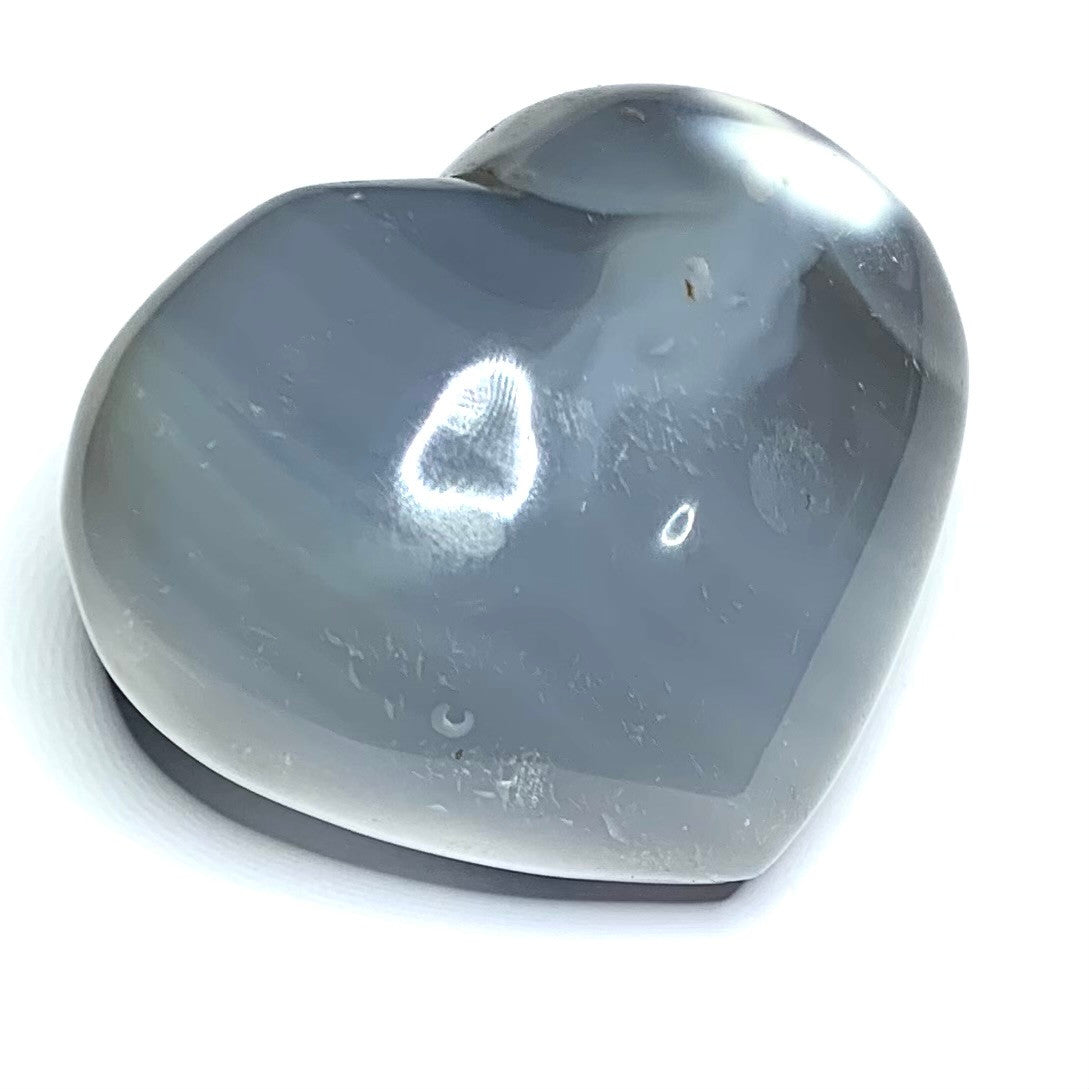 One of a Kind Orca Agate Carved Heart Palm Stones-2 1/4 x 2" (NC4483)