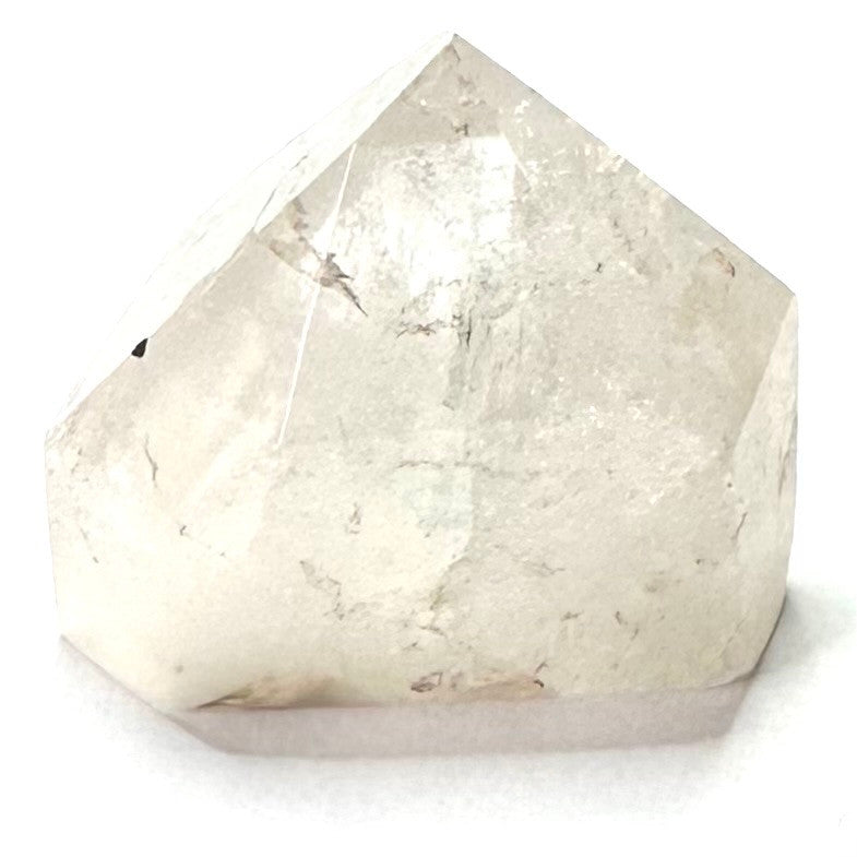 One of a Kind White Amphibole in Quartz Crystal Mini Tower-3/4 x 1"-NC7237