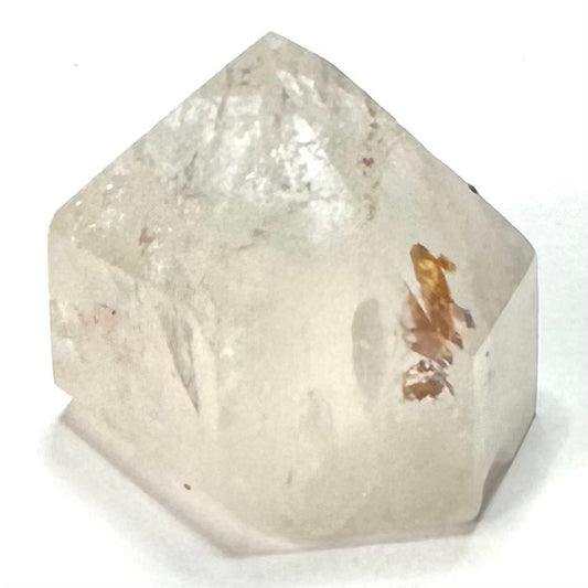 One of a Kind White Amphibole in Quartz Crystal Mini Tower-3/4 x 1"-NC7237