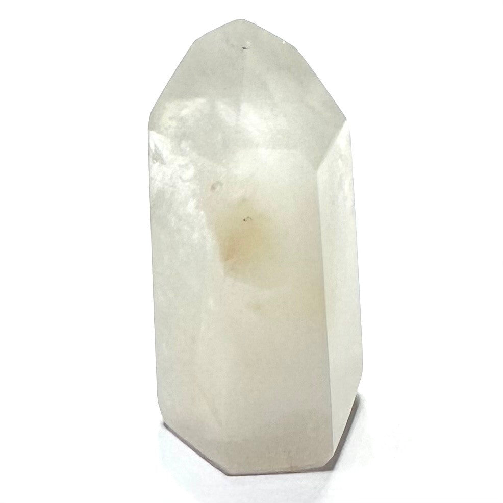 One of a Kind White Amphibole in Quartz Crystal Mini Tower-2 x 3/4"-NC7238
