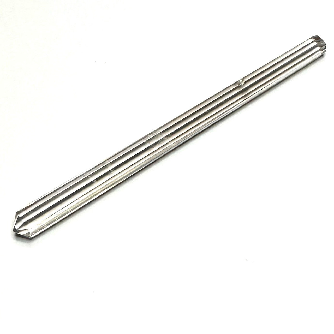 One of a Kind Faceted Smokey Quartz Crystal Double Terminated Vogel Point-4 1/4 x 1/4"-NC7254