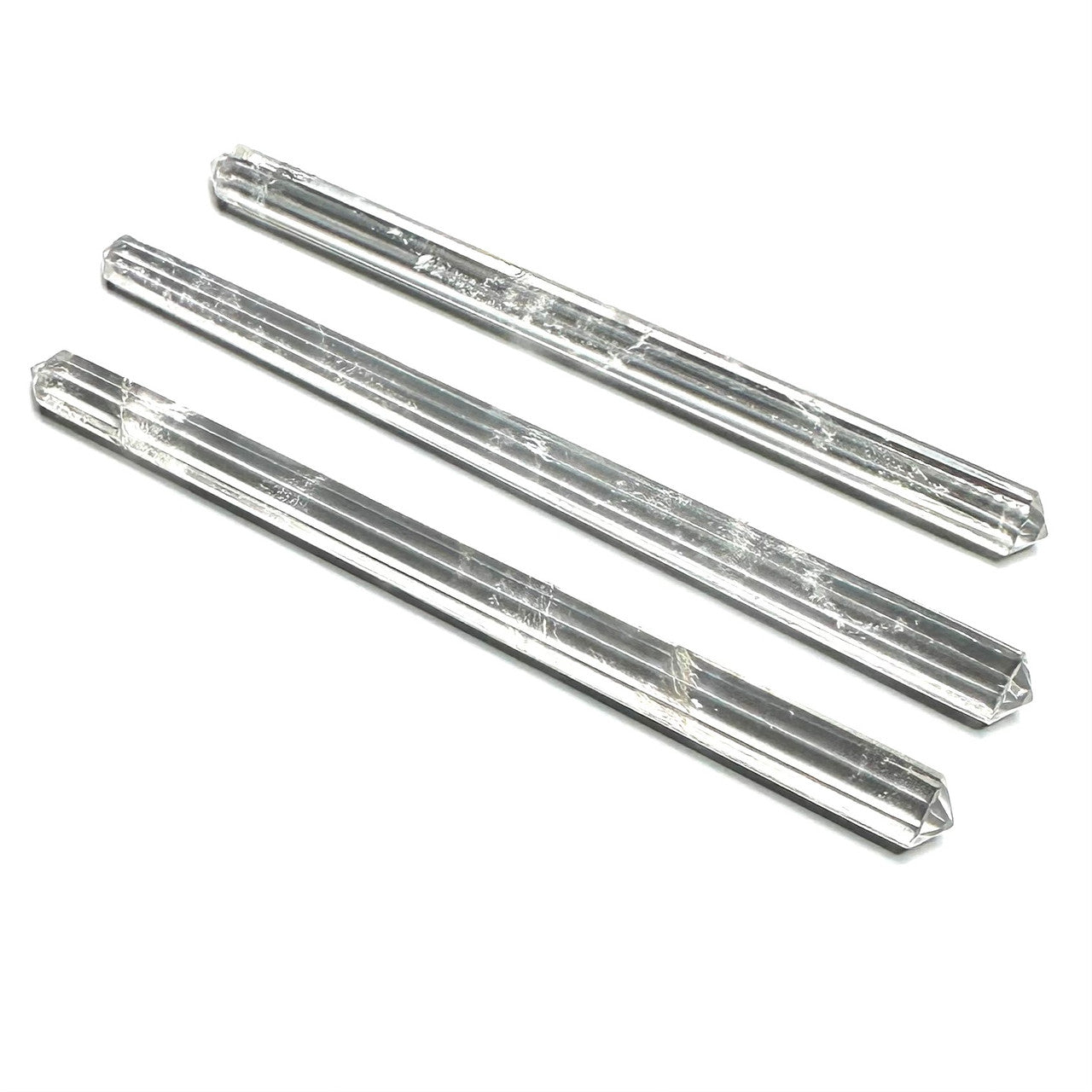 Faceted Quartz Crystal Double Faceted Vogel Points-4 1/2 x 1 1/4"-NC7256