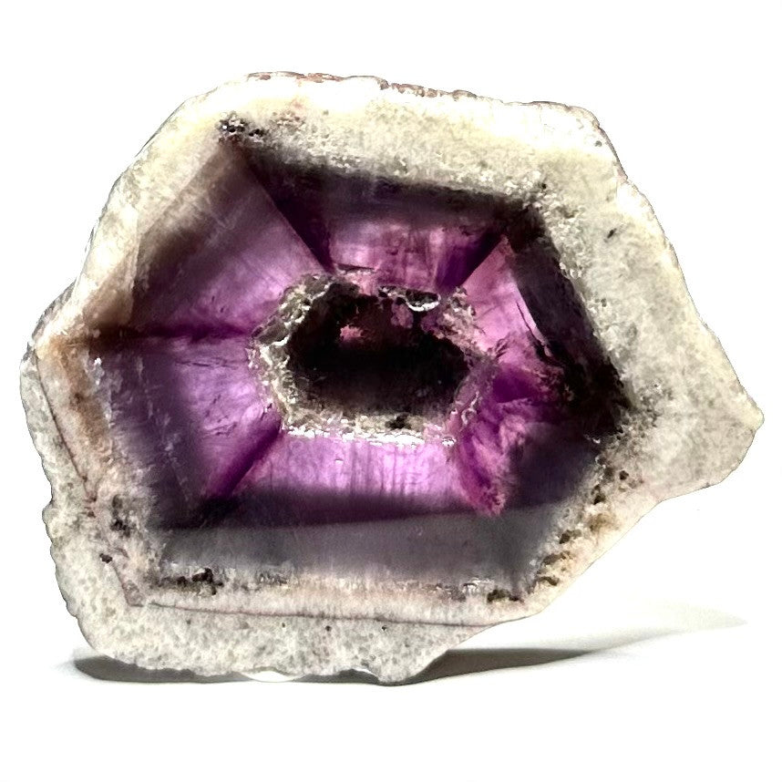 RARE-One of a Kind Trapiche Amethyst Freeform Stone-63 x 54mm (NC5923)