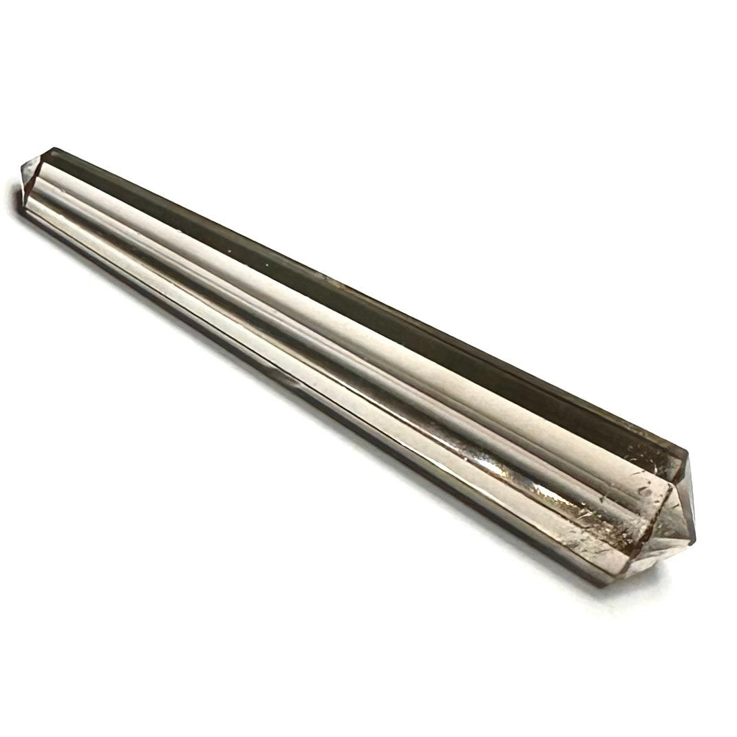 One of a Kind Faceted Smokey Quartz Crystal Double Terminated Vogel Point-1 3/4 x 1/4"-NC7263