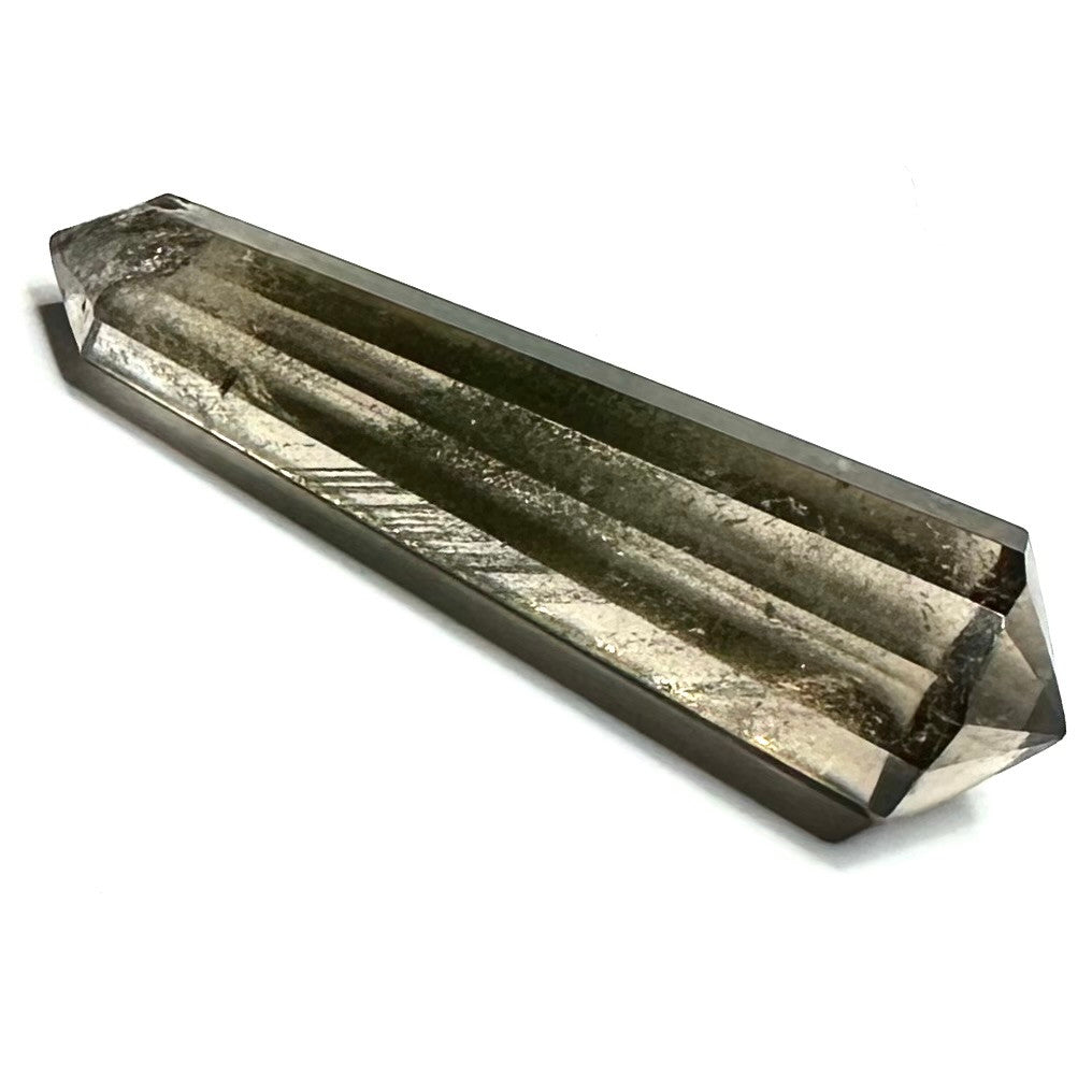 One of a Kind Faceted Smokey Quartz Crystal Double Terminated Vogel Point-2 x 1/2"-NC7265