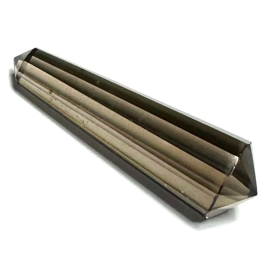 Faceted Smokey Quartz Crystal Double Terminated Vogel Points-1 3/4 x 1/2"-NC7268