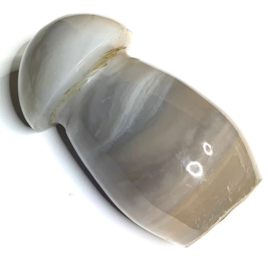 One of a Kind Agate Carved Mushroom Stone-2 3/4 x 1 1/2" (NC4505)