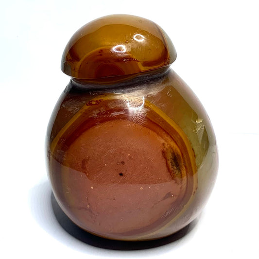 One of a Kind Polychrome Jasper Carved Mushroom Stone-2 3/4 x 2 1/4" (NC4507)