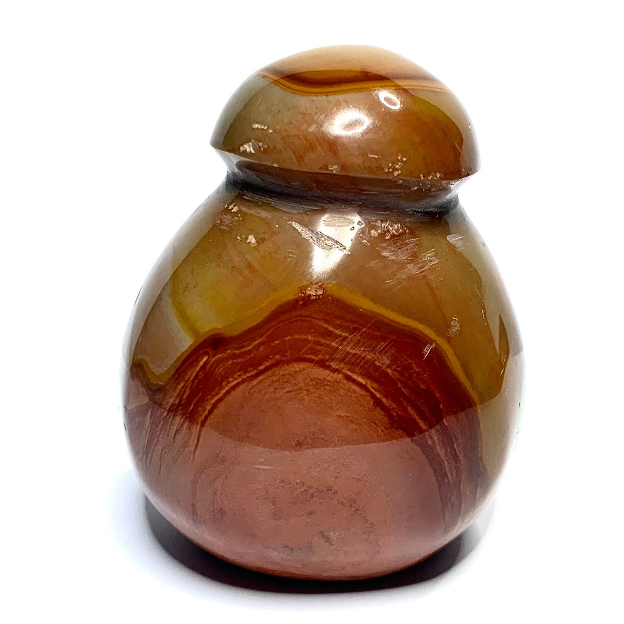 One of a Kind Polychrome Jasper Carved Mushroom Stone-2 3/4 x 2 1/4" (NC4507)