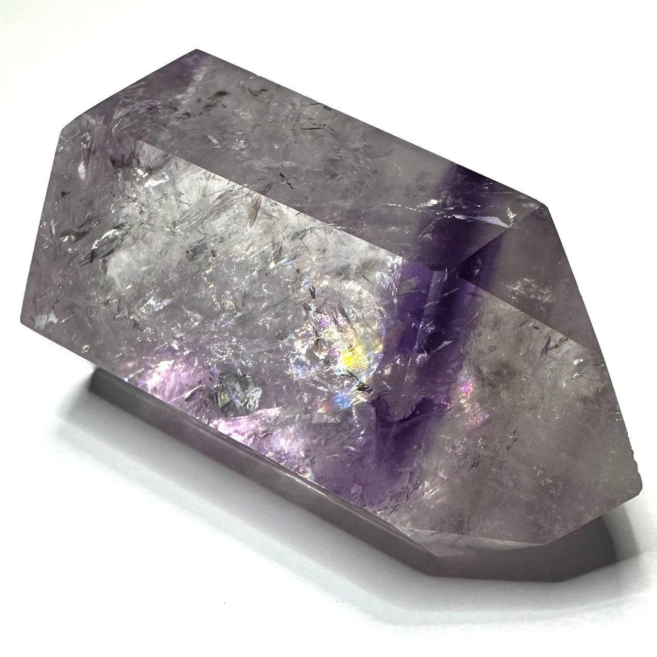Phantom Amethyst with Rainbow Inclusions Tower-2 1/4 x 1 1/2"