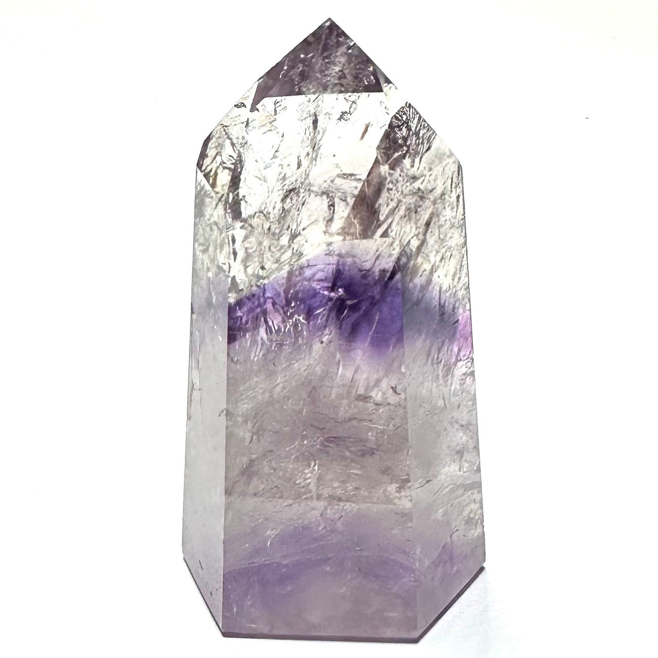 Phantom Amethyst with Rainbow Inclusions Tower-3 x 1 1/2"-NC7288