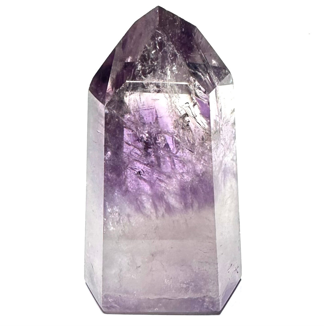 Phantom Amethyst with Rainbow Inclusions Tower-3 x 1 1/2"-NC7288