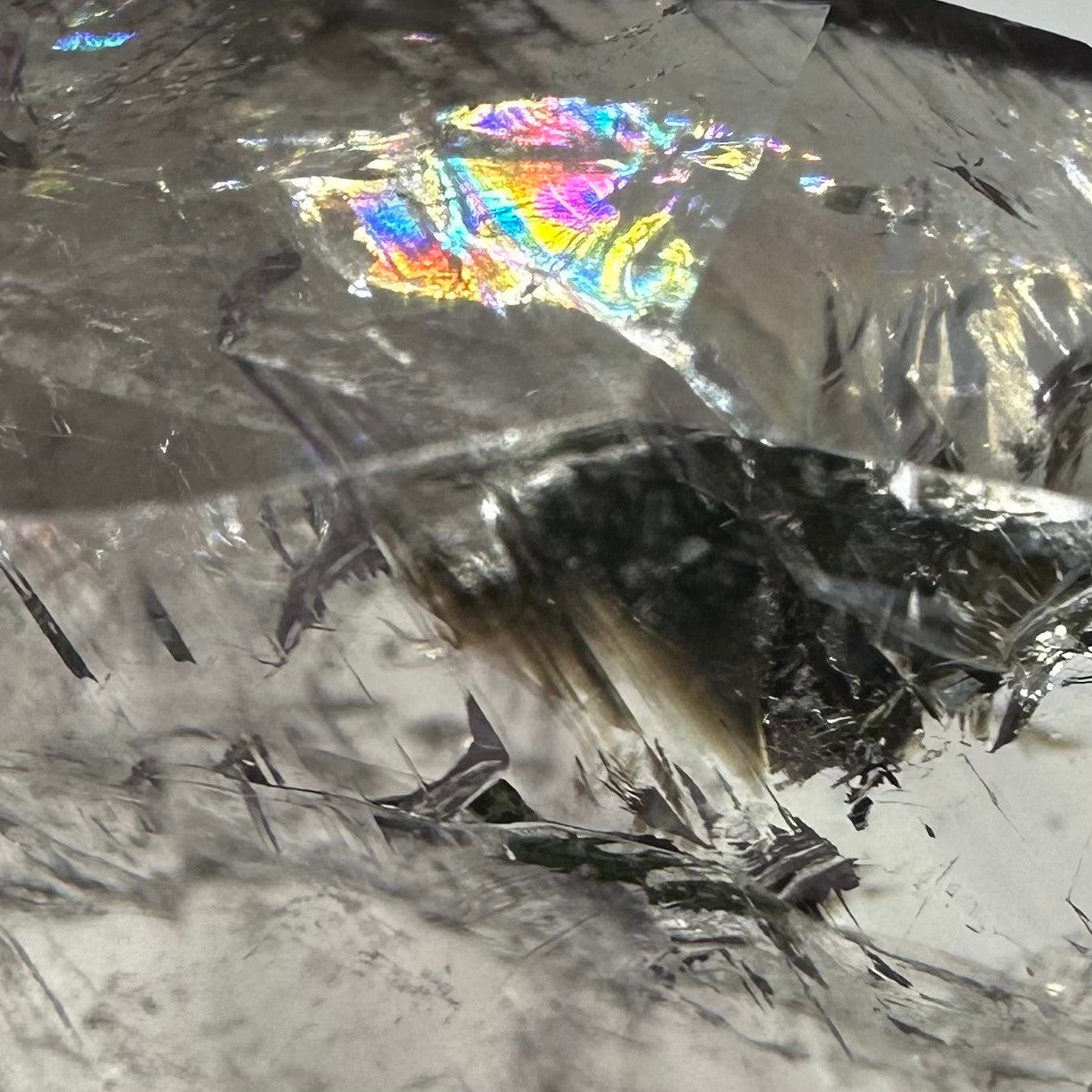 Phantom Amethyst with Rainbow Inclusions Tower-3 x 1 1/2"-NC7288