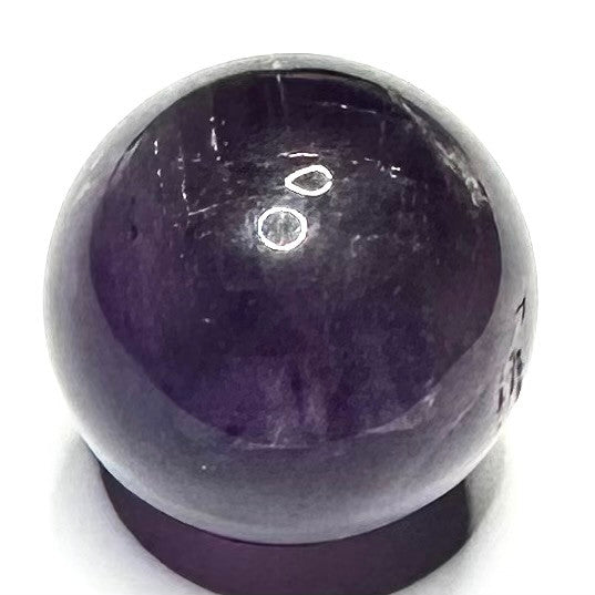 One of a Kind Amethyst with Rainbow Inclusions Mini Sphere Stone-3/4"-NC5952