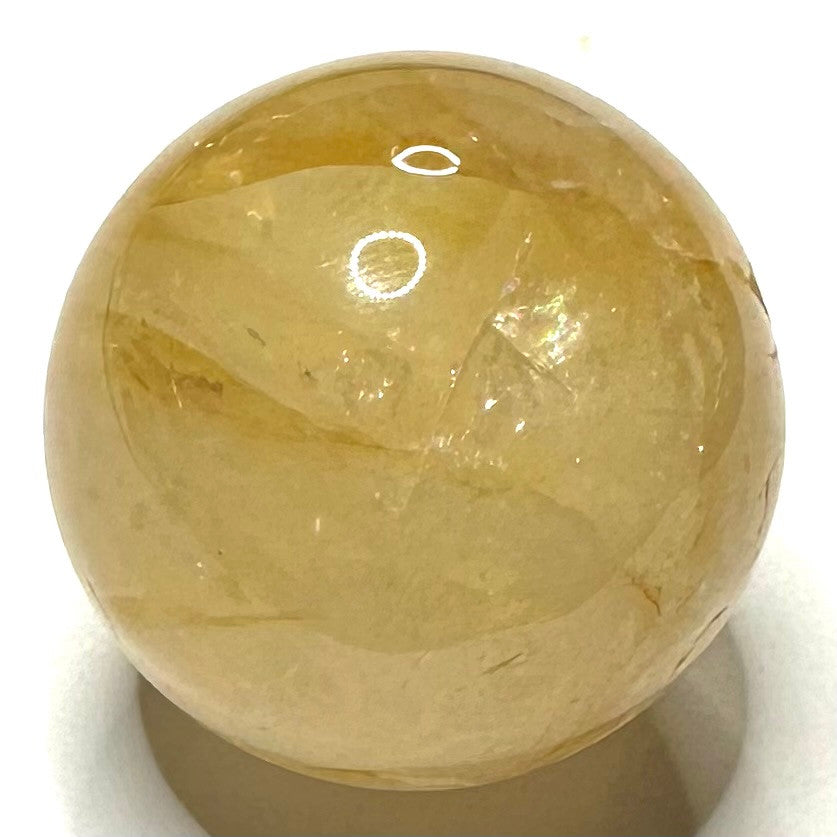 One of a Kind Golden Healer with Rainbow Inclusions Mini Stone Sphere-1 1/4"-NC5960