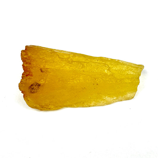 close-up of a large rough amber crystal