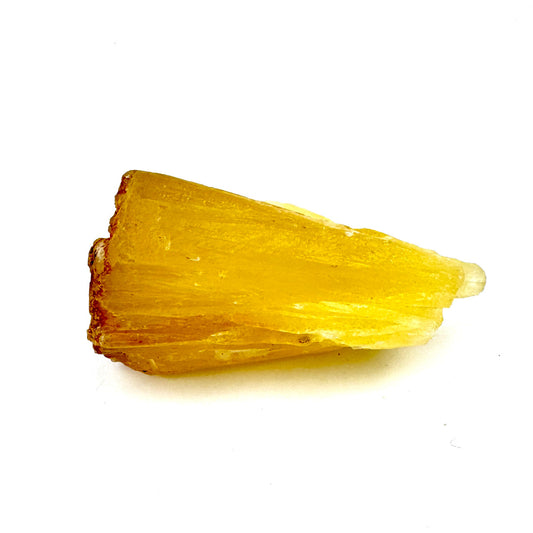 yellow crystalline formation with sharp edges