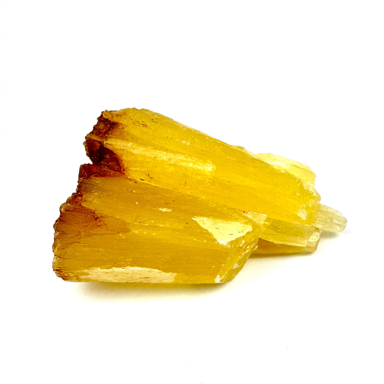 cluster of yellow crystalline formations with sharp edges