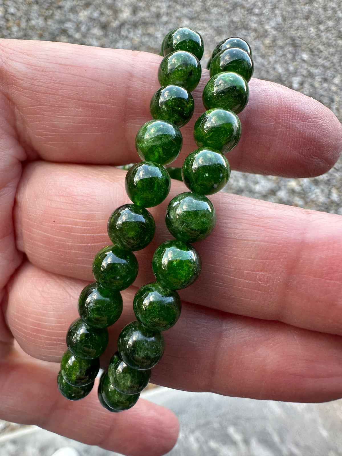 Chrome Diopside 6mm Bead Bracelet #MALA33