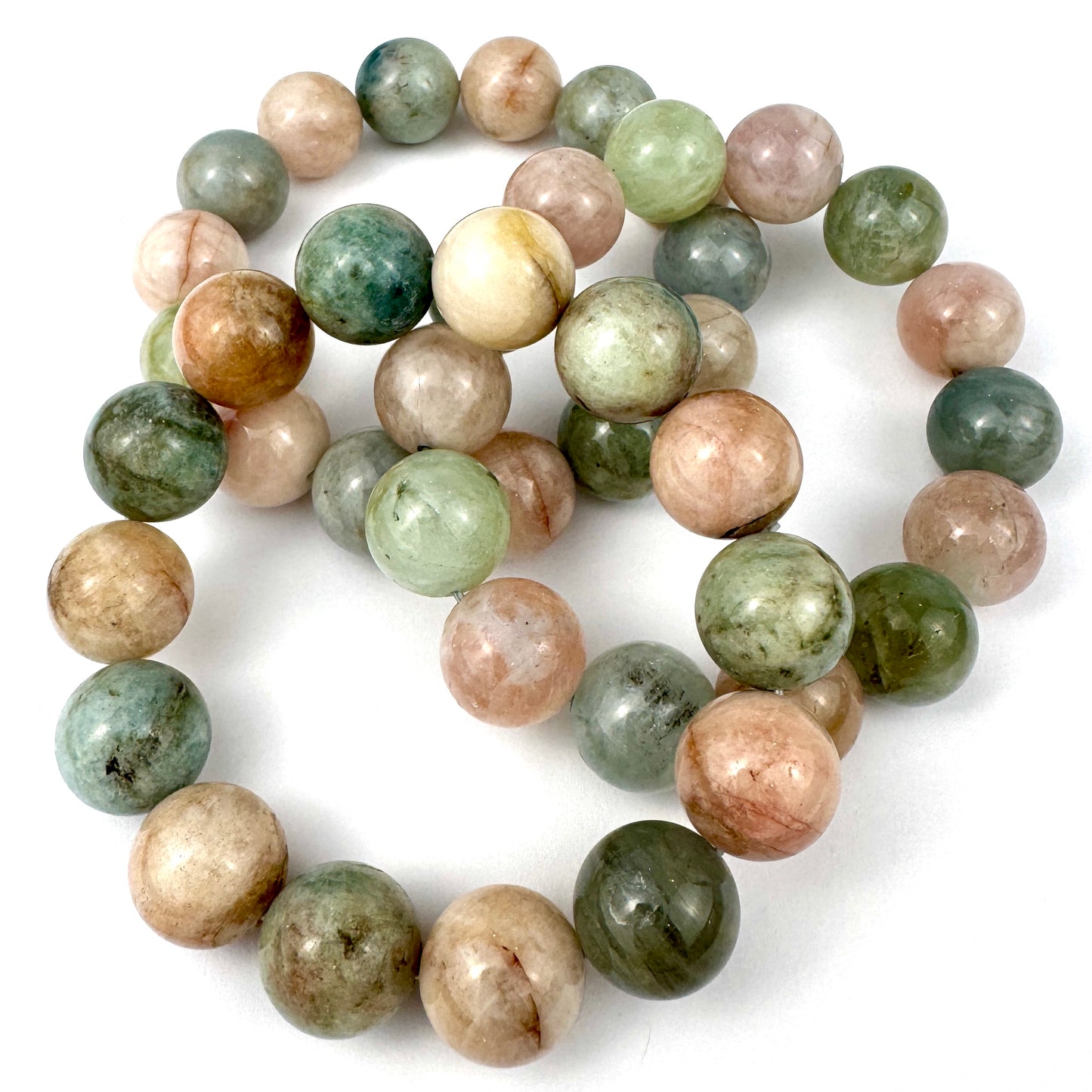 Beryl Mala Bead Bracelet-14mm