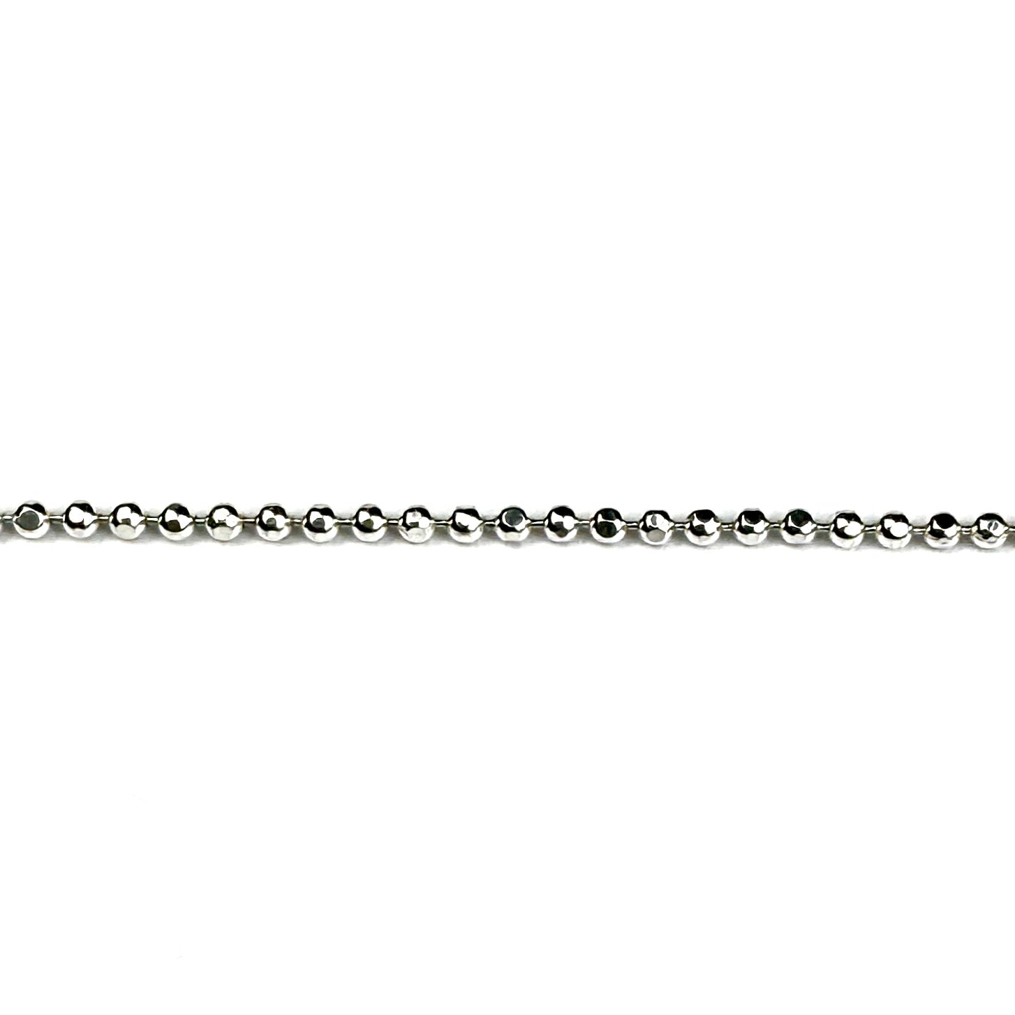 sterling silver diamond cut ball chain
