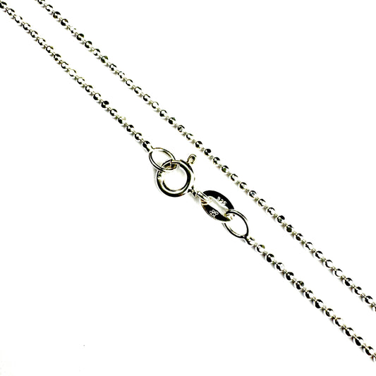 sterling silver diamond cut ball chain