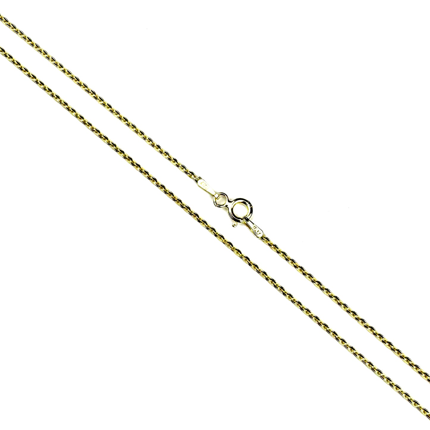gold plate sterling silver cable chain