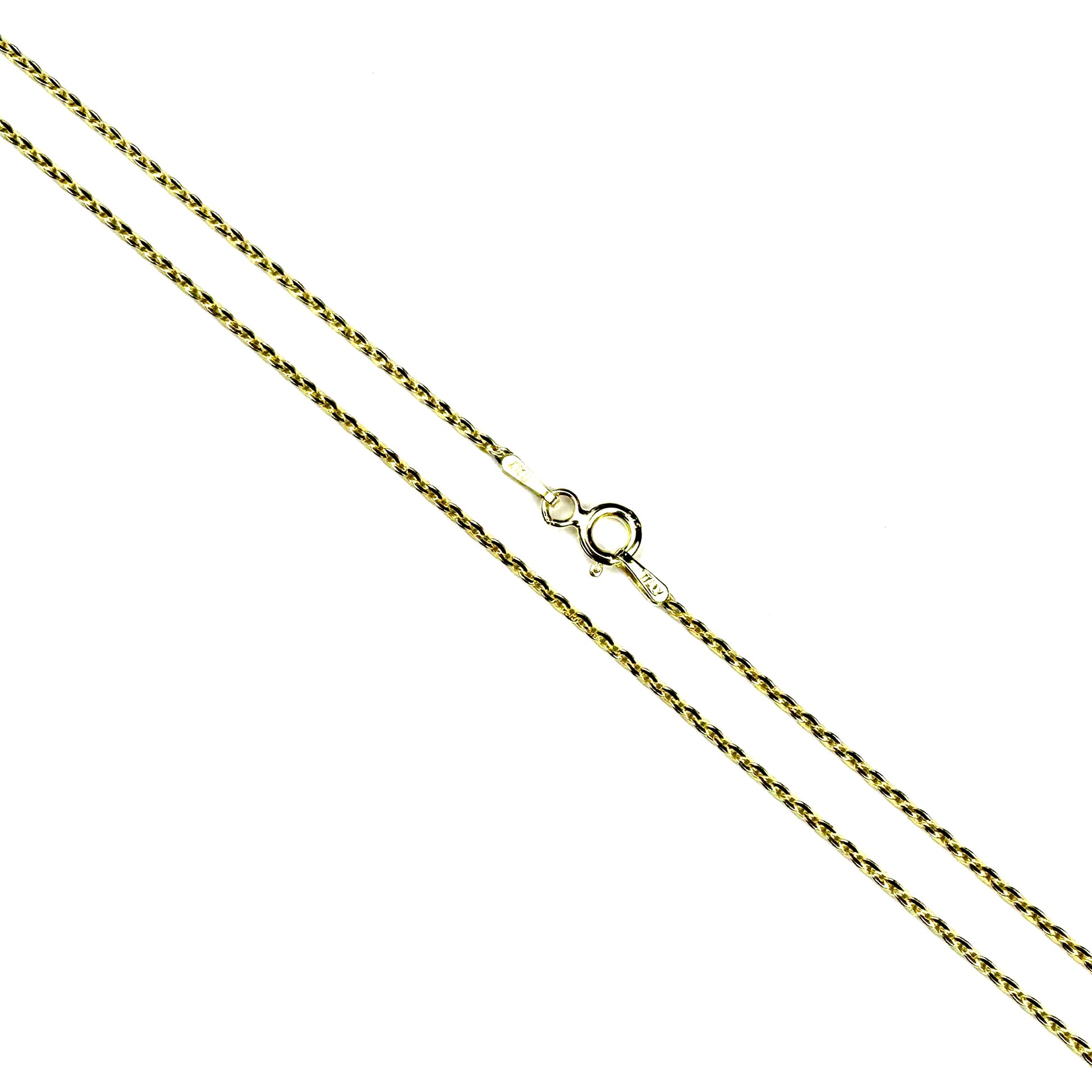 gold plate sterling silver cable chain