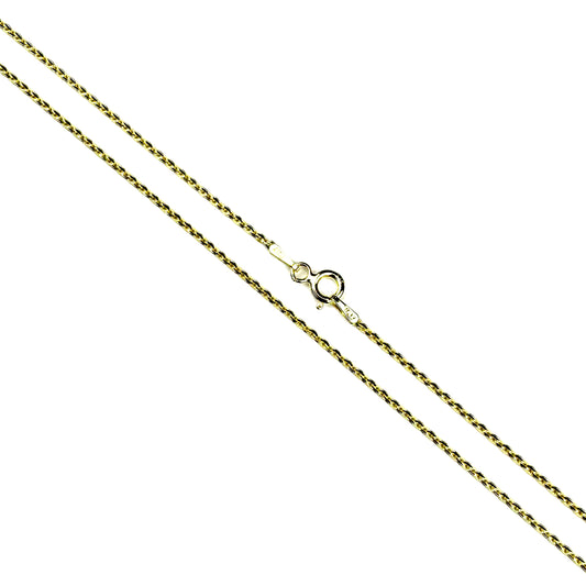 gold plate sterling silver cable chain