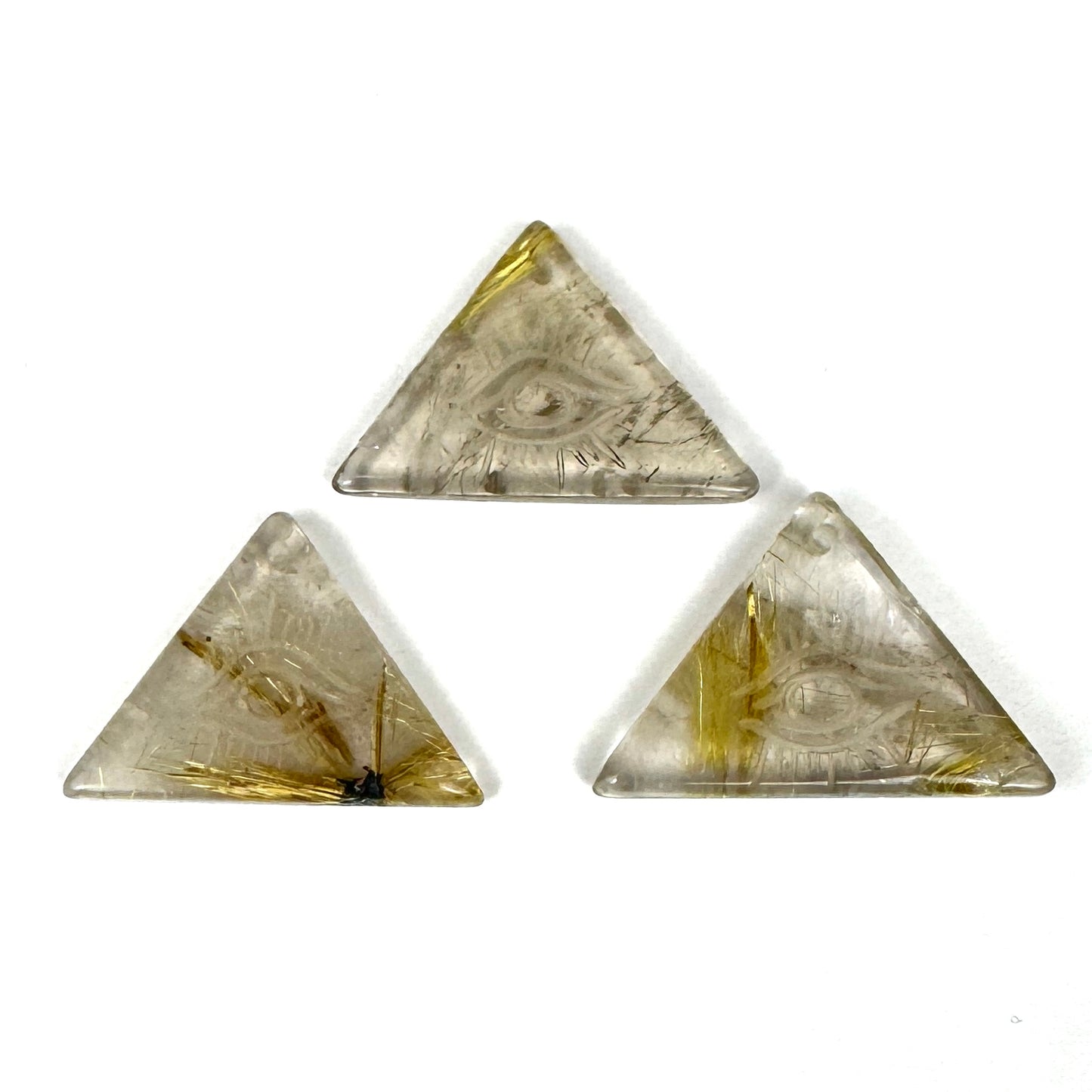 Rutile Quartz Evil Eye Pendant-SP7662