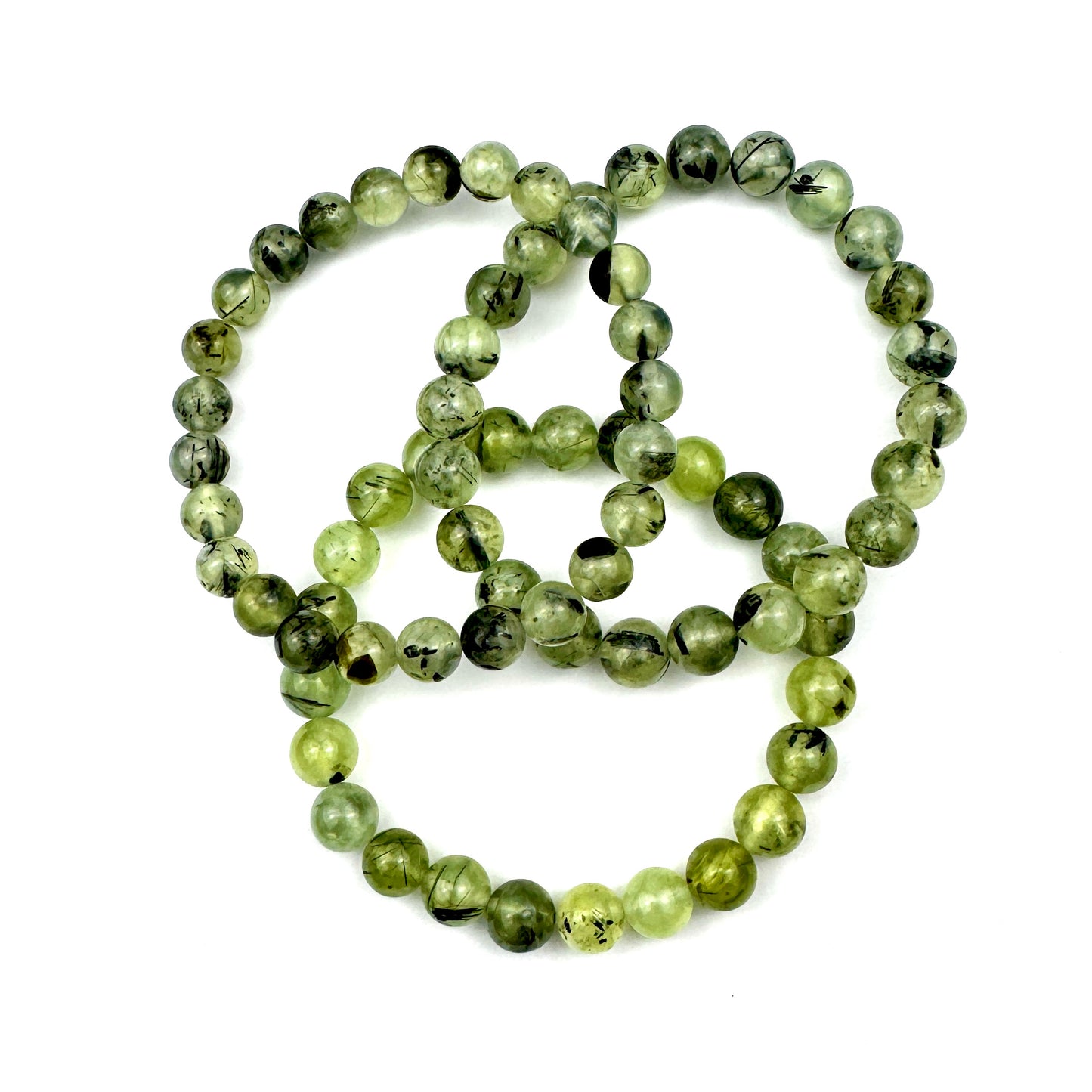 Prehnite Mala Bead Bracelet 8mm NC7599