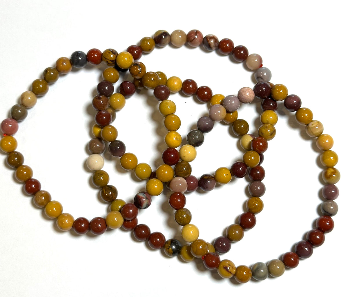 Natural 6mm Mookaite Jasper Mala Bracelet #MALA18