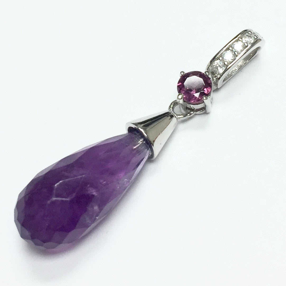 Amethyst & Pink Tourmaline Pendant