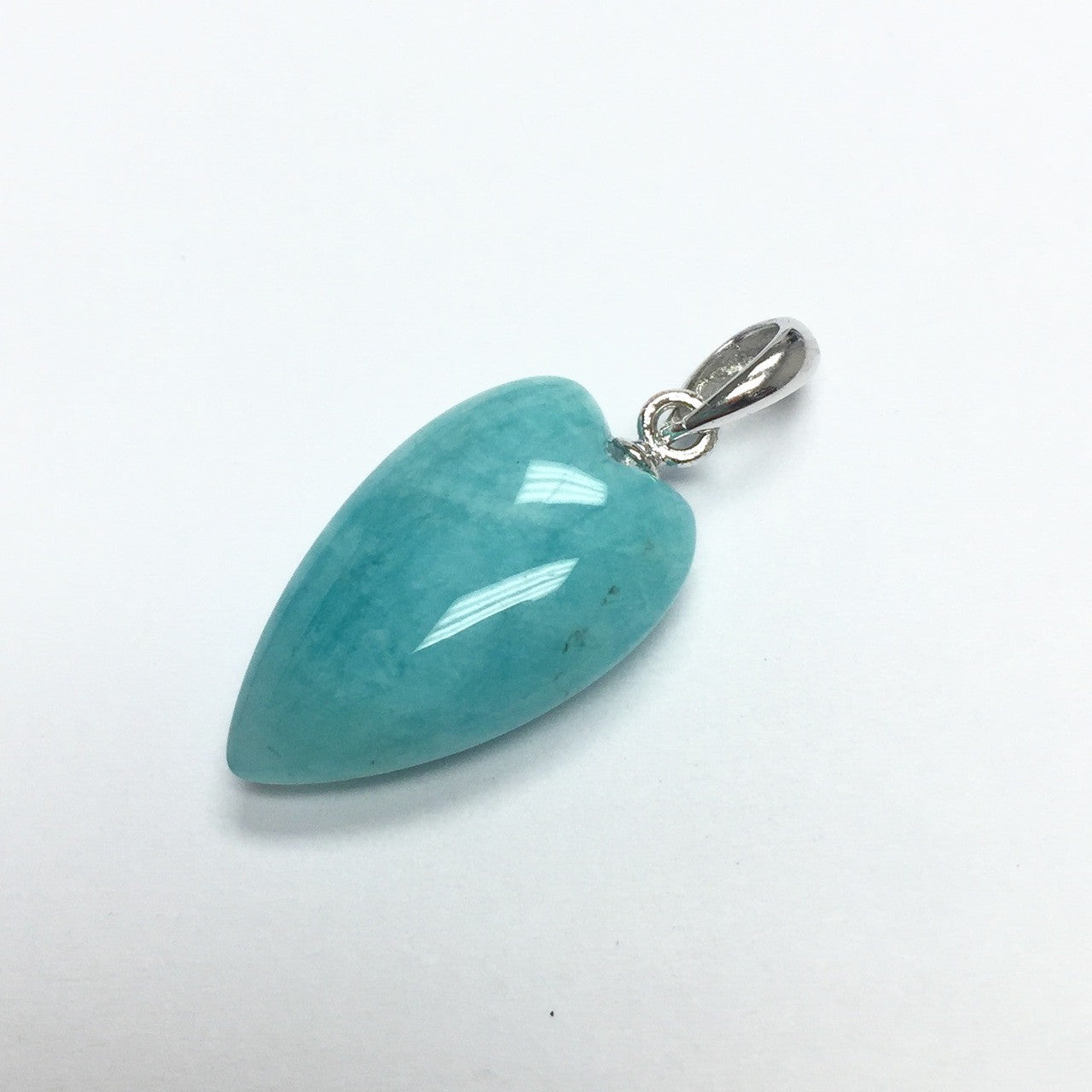 Amazonite and Sterling Silver Pendant -12 x 26mm