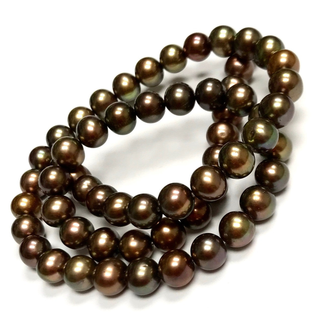 Bronze Iris Freshwater Potato Pearl Beads