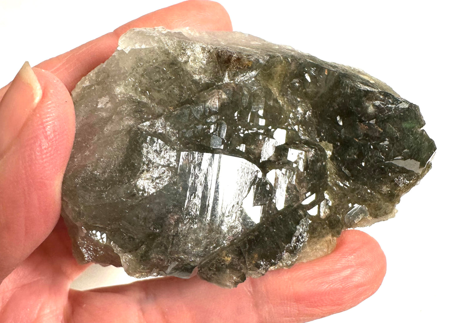 Raw Lodolite Quartz Parcel – 1.53 Kilos (6 Natural Pieces) #Whole02