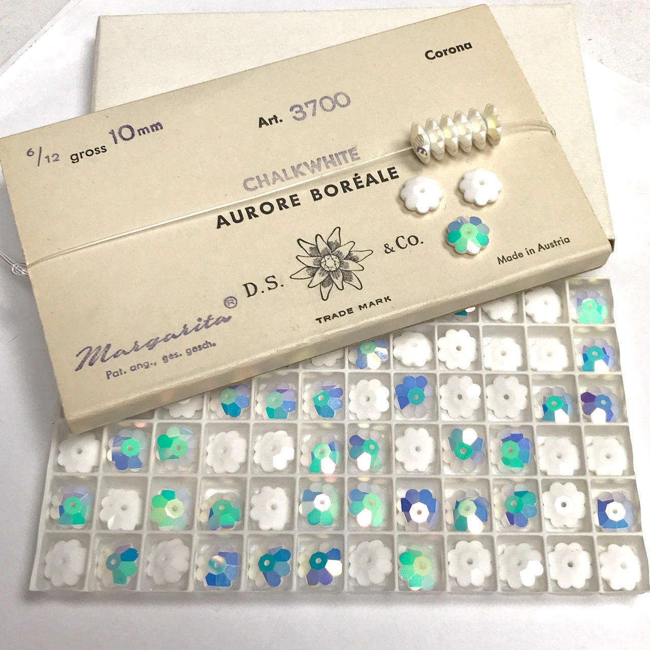 One of a Kind Vintage Swarovski Crystal Margaritas-Art. 3700-10mm-Chalkwhite-Factory Pack