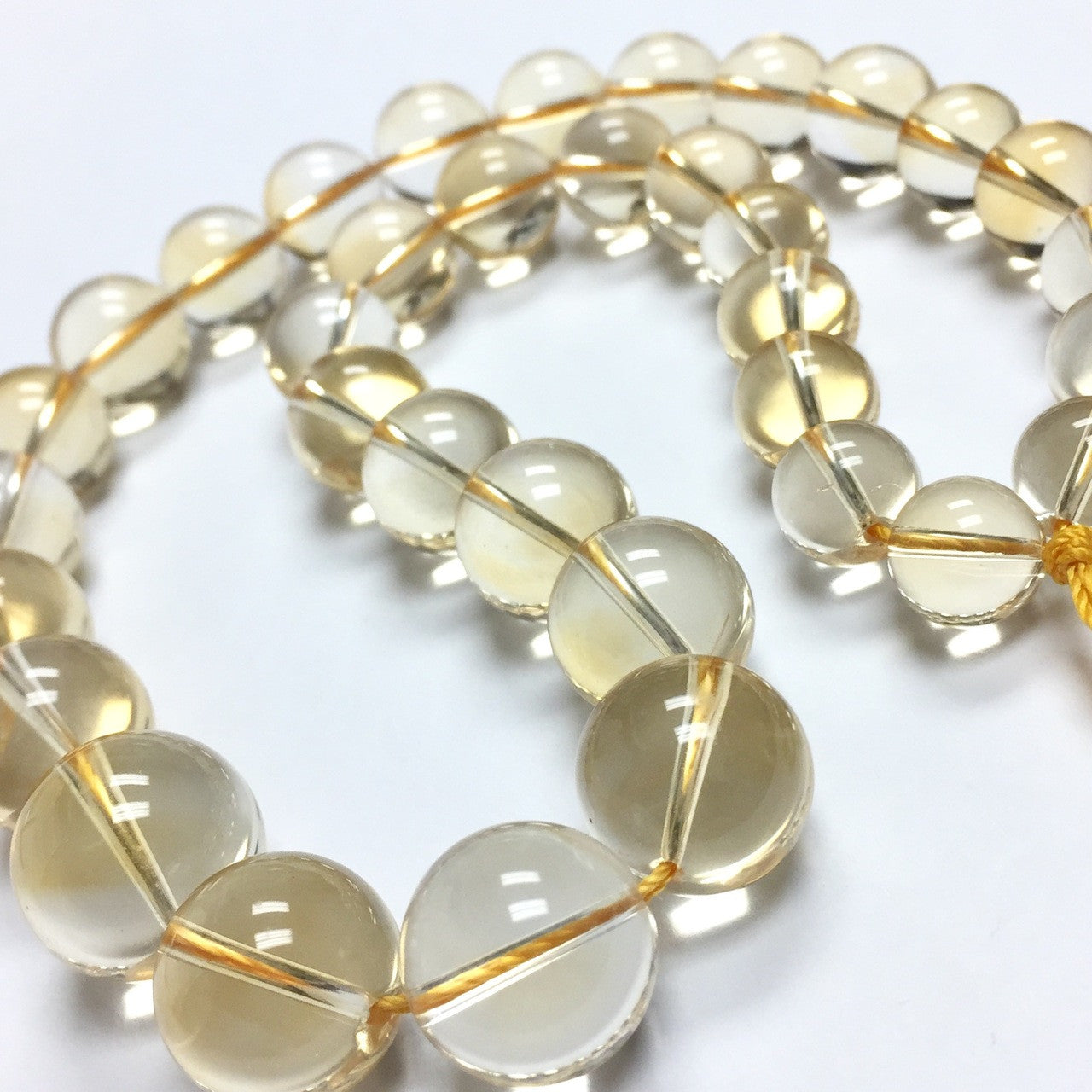 RARE! Graduated Citrine Round Beads-9-16mm