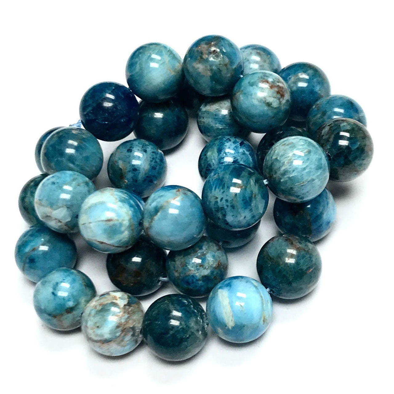 Highly Polished Apatite Round Beads-12mm