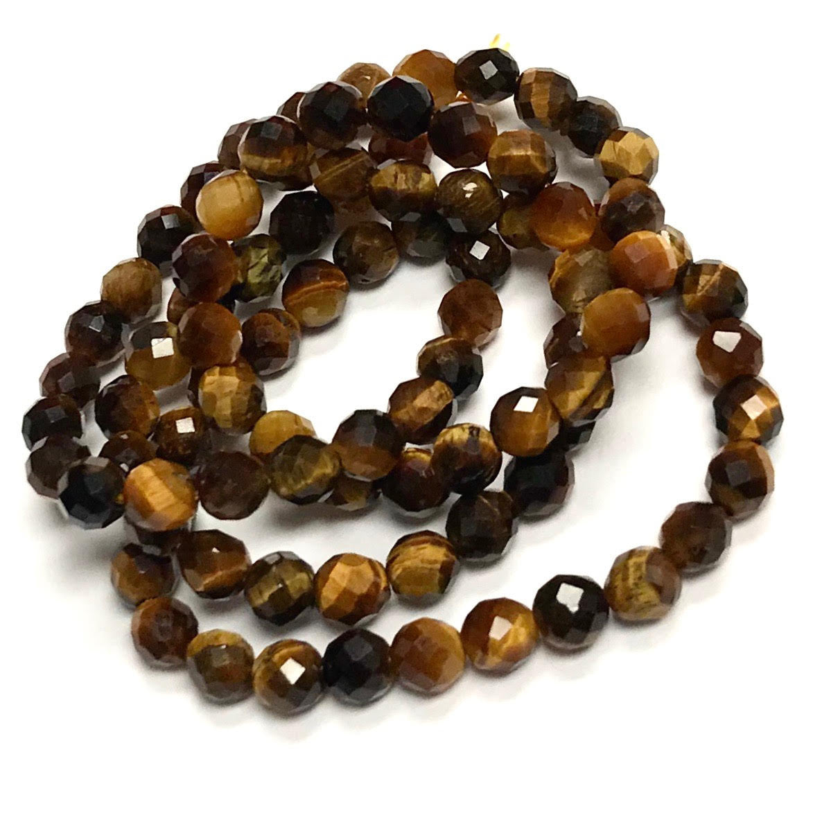 Tiger Eye Micro Diamond Cut Beads