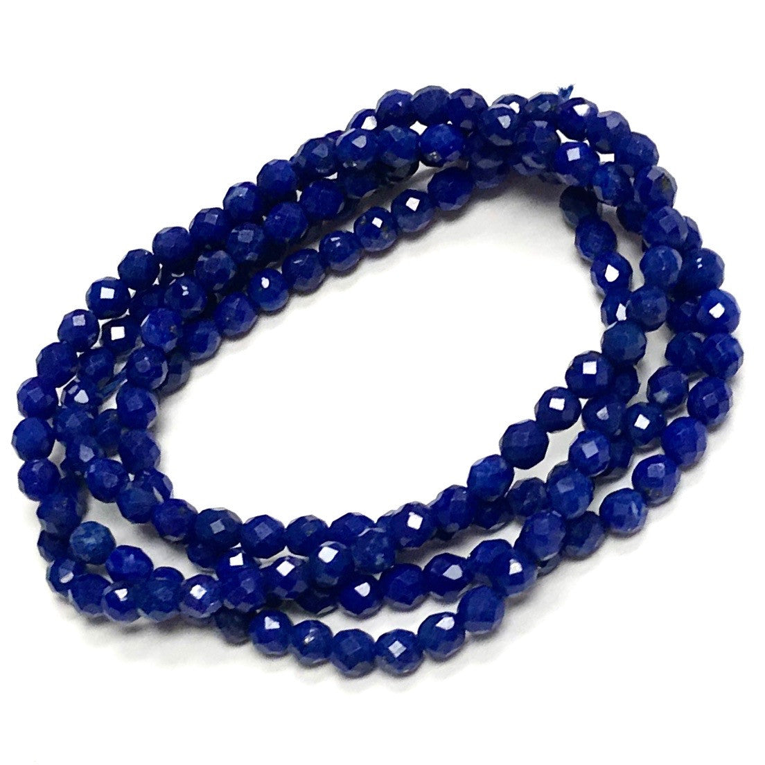 Micro Diamond Cut AA Grade Lapis Beads