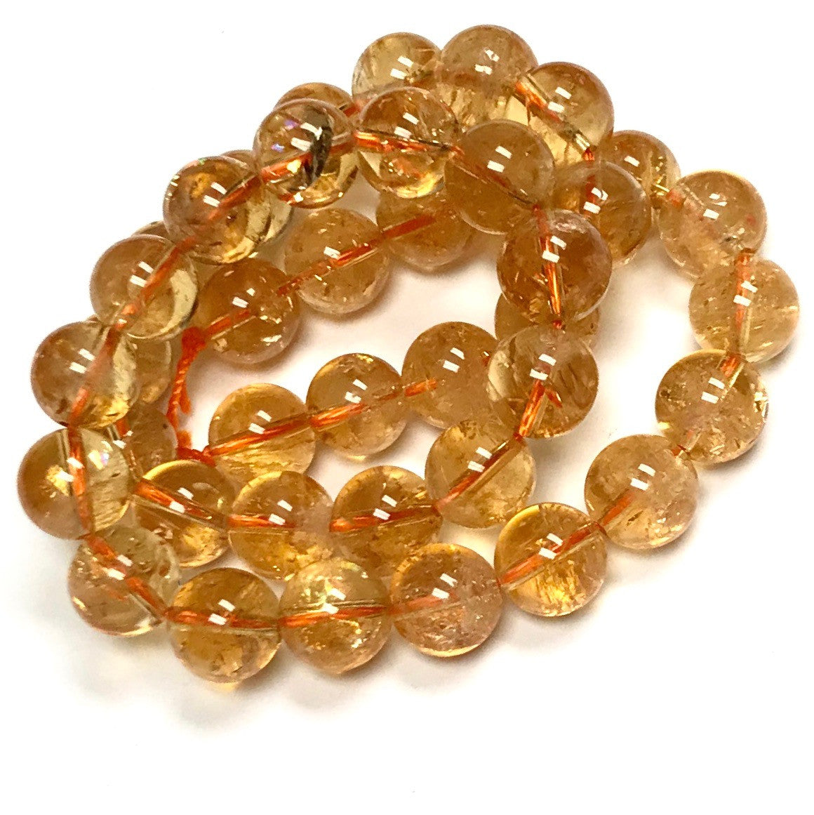 RARE-AA Grade Highly Polished Citrine Round Beads-10mm