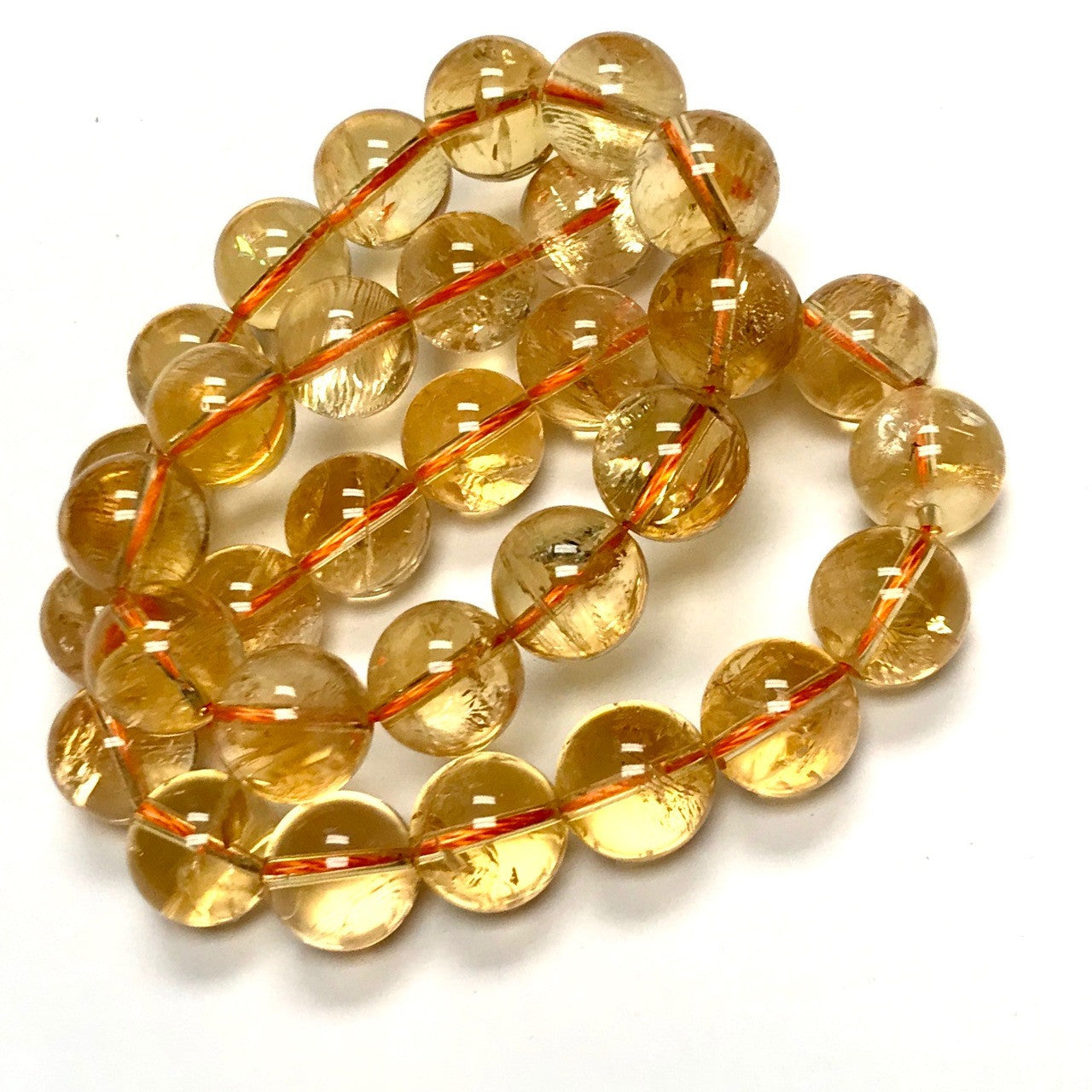 RARE-AA Grade Highly Polished Citrine Round Beads-12mm