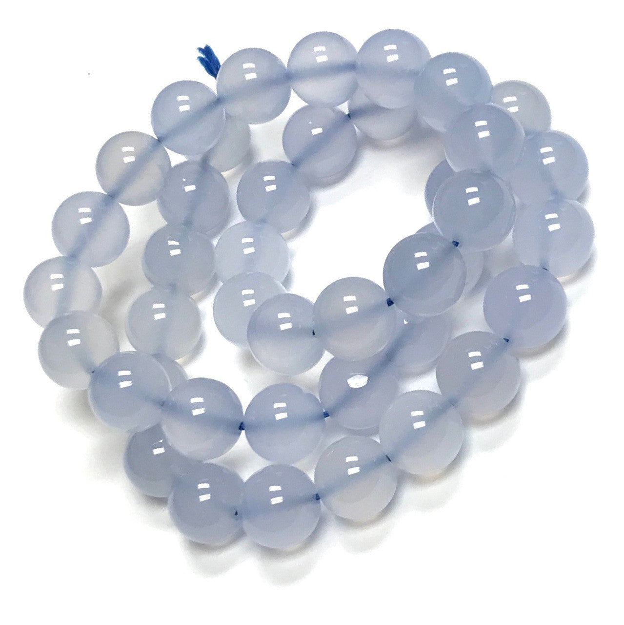 RARE-A Grade-Polished Chalcedony Round Beads