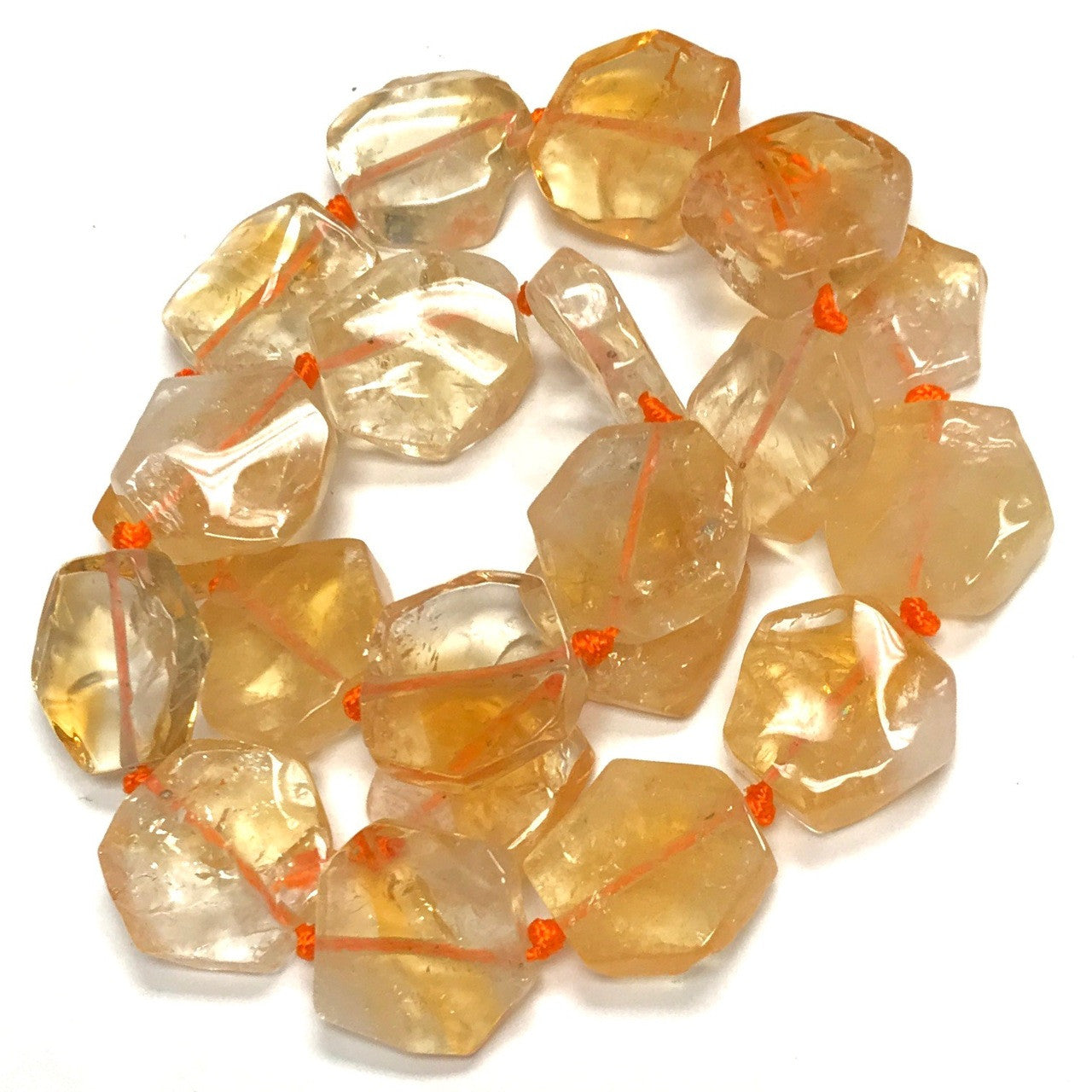 Citrine Hexagonal Cut Beads