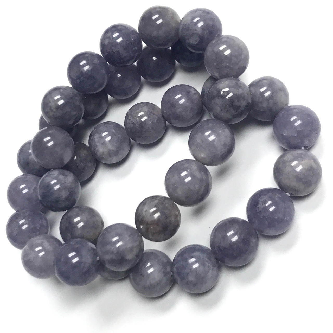 Tanzanite Quartz Polished Round Beads-10mm