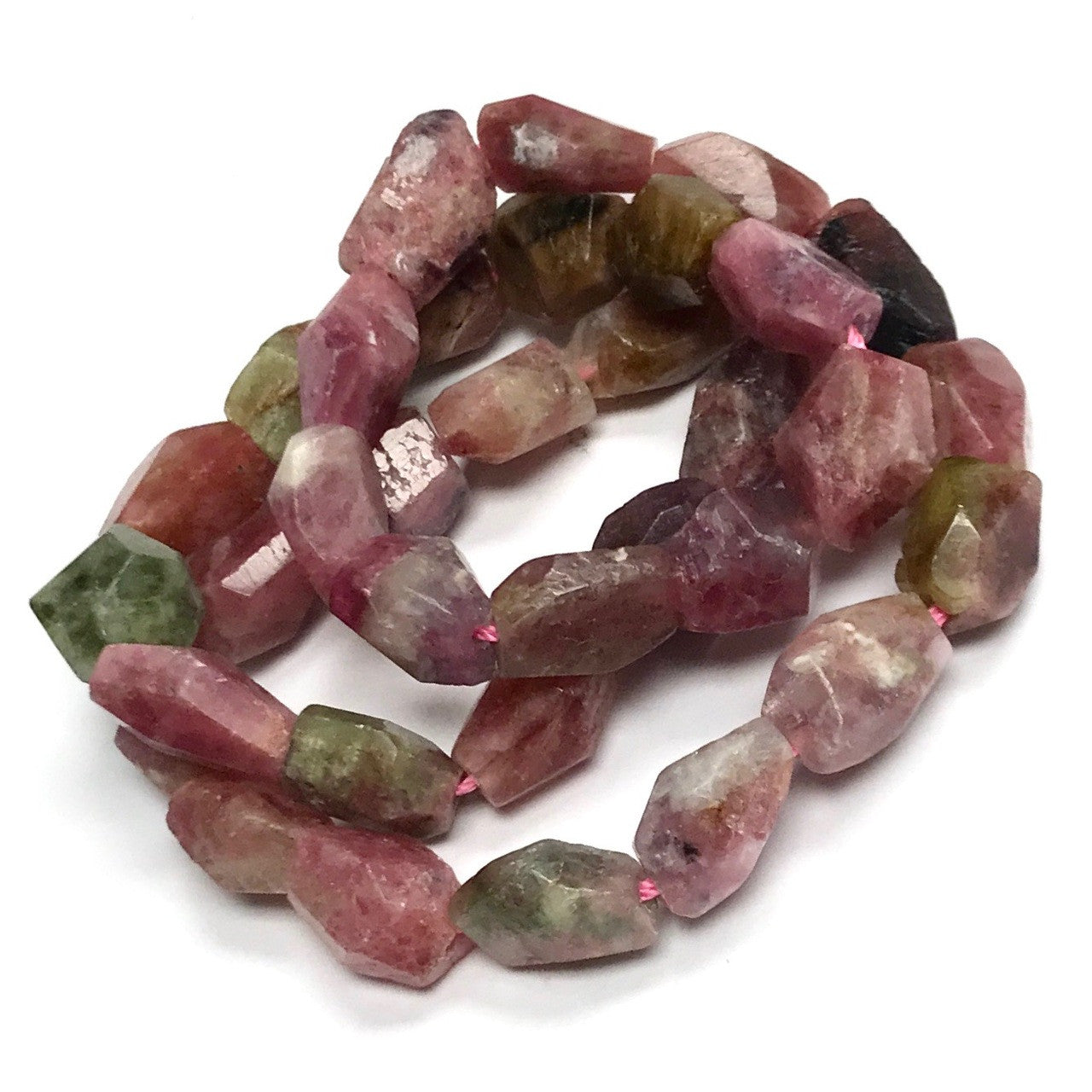 Tourmaline Matte Finish Free Form Nugget Beads