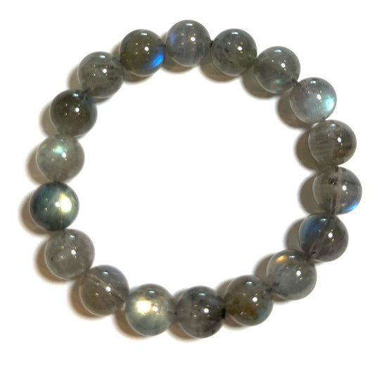 AAA Grade Labradorite Mala Bracelet – 11mm Round Beads – SP7886